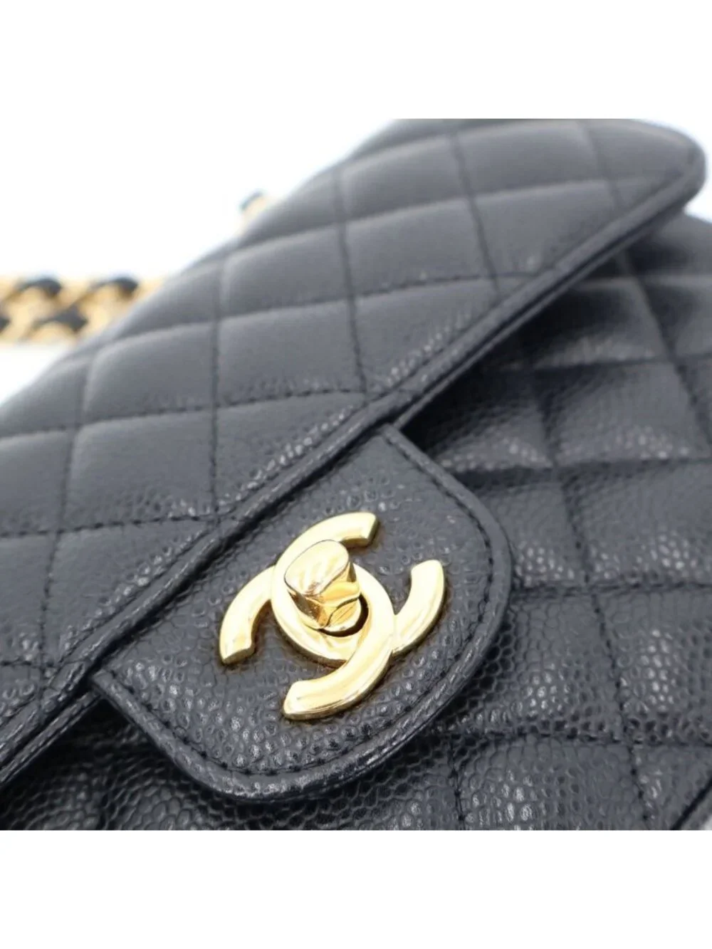 Chanel Quilted Caviar Leather Shoulder Bag